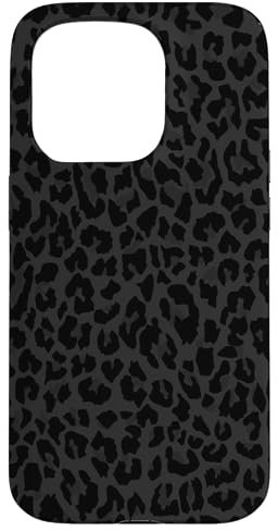 Hülle für iPhone 15 Pro Schwarz und Weiß Gepard Leopard Print Handyhülle Niedliches Tier
