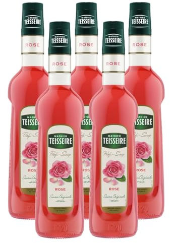 Mathieu Teisseire Getränke-Sirup Rose 0,7L - Cocktails (5er Pack)