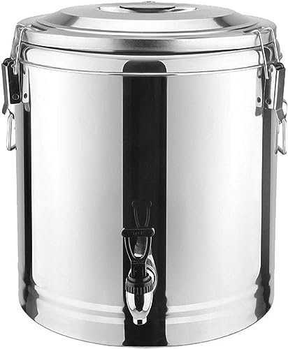 ANSNOW Dispensador de Bebidas con Aislamiento de Acero Inoxidable 304, Recipiente Termo con Espiga, Mantiene Caliente Durante 12 Horas Barril de Té con Leche para Té, Agua, Café/-/20L