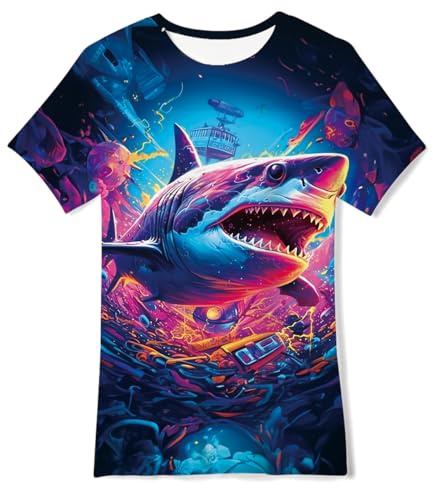 Belovecol T-Shirt Basique décontracté à Manches Courtes pour Adolescents garçons et Filles de 13 à 14 Ans