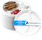 NationwidePaper Lot de 100 assiettes jetables et écologiques en carton bagasse 3 compartiments Blanc 25 cm