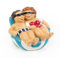 Logbuch-Verlag Urlauber Paar Mann + Frau mit Liebespaar Figur maritim Liebe Deko Hochzeit Valentinstag Hochzeitsreise 7 x 8 x 5 cm groß