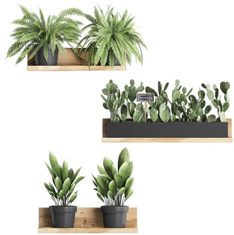 4 Pcs 3D Stickers Muraux Plante en Pot, Autocollant Mural Plante Verte, Autocollant Mural Feuille Verte, Bonsaï Autocollant pour Salon Chambre Cuisine Mur Porte Fenêtre Décoration