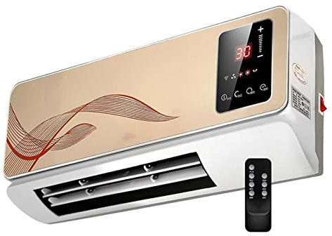 Wall-Mounted Electric Heaters Ceramic PTC Over Door Fan Remote Contro Heater Portable Air Conditioner Heating Fan Electric Downflow Fan Heater for Home Office