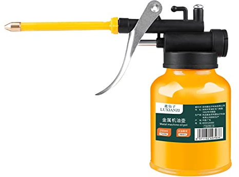 BAYORE Huilier en métal haute pression pour lubrification, huilier à huile, outil de pompe à pouce, 250 ml