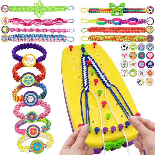 Lekwaiin Freundschaftsarmbänder Selber Machen Bausatz für Mädchen 8-12 Jahre, DIY Armbänder Herstellung Set Spielzeug Geschenke für Mädchen 8 9 10 11 12 Jahre