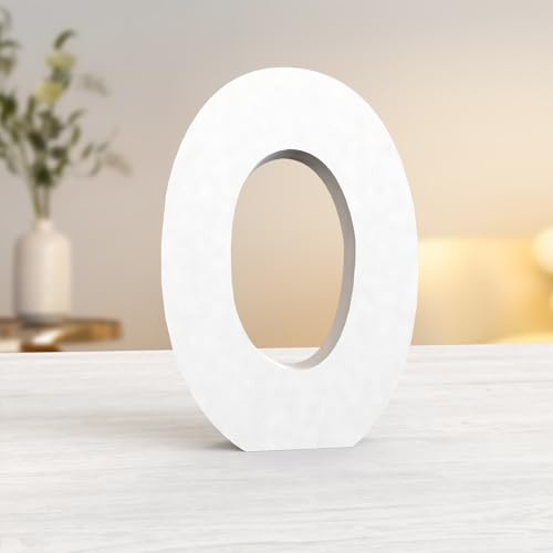 Aruatu 8 Inch White Wood Number Unfinished Wood Numbers for Wall Decor Decorative Standing Numbers Large Letters for wall Decoration for Craft Home Party Projects (0)