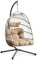 Rattan Hanging Egg Chair with Comfortable Cushion, Foldable Outdoor Indoor Hammock Swing for Garden, Patio & Reading Corner - 160kg Weight Capacity