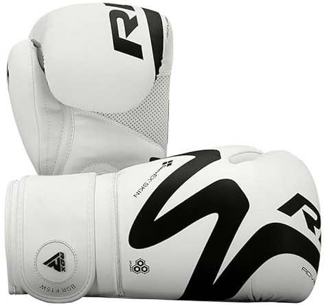 RDX Boxing Gloves Sparring Muay Thai Pro Training, Maya Hide Leather, Kickboxing Heavy Punching Bag Focus Mitts Pads Double End Ball Workout, MMA Fitness Gym Bagwork, Ventilated Palm, Men