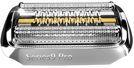 BESTBOMG Series 9 Elektrorasierer Scherkopf Kompatibel mit Braun Elektrorasierer Series 9 Pro Ersatzscherteil Rasiererköpfe für Männer, 1er Pack (Silber, 94M)