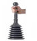 MAXPERKX Heavy Duty Powerful Bath Toilet Plunger Unblocker Air Pump Rubber Sink Blaster Drain Blockage Remover Bathroom Kitchen Showers Tool Household Unblock Pipeline Cleaner Vacuum Cleaning (Grey)