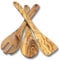 Handcrafted Olive Wood Kitchen Utensil Set of 3, 30 cm - Cooking Spatula, Spoon, Slotted Turner