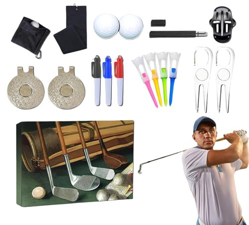 Weihnachten für Golfer | Golf 2024 | Weihnachts-Countdown-Kalender für Golfer mit 12 Golfzubehör | Tragbare Golf-Werkzeug-Sets für Golf-Enthusiasten Anfänger Liebhaber