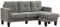 HOMCOM Ecksofa mit wendbarem Halbinsel-, Sitz- und Rückenkissen, 3-Sitzer Schlafsofa in Chenille-Effekt-Stoff, 186x130x84 cm, Braun