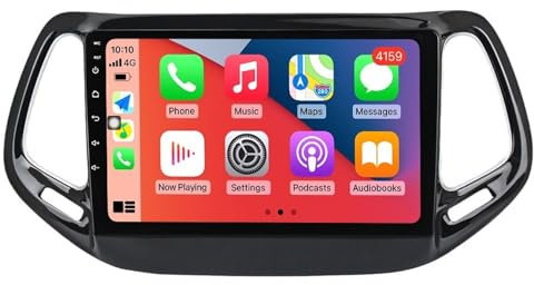 LGBBTI Autoradio Android 14 Wireless Carplay per Jeep Compass 2017-2019 con Telecamera Posteriore, Bluetooth, Wi-Fi, GPS, Navi, Supporto Wireless