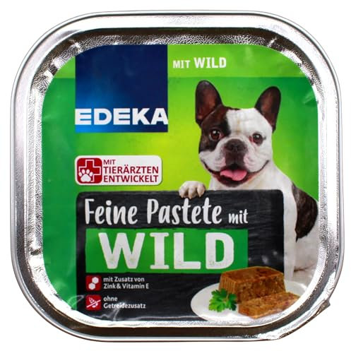 Edeka Feine Pastete mit Wild Hundefutter, 20er Pack (20 x 300g)