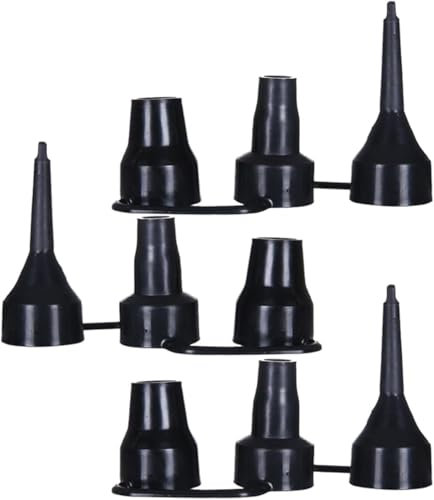 Elektrische Luftpumpe Adapter Elektropumpe Adapter Luftpumpe Düsen Ersatzdüsen Adapter Elektrische Luftpumpen Tragbar für Luftbett Luftpumpen-Zubehör, 3 Größen, Schwarz