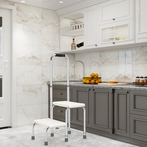 NIdreamCE Mobile Sicherheits-Tritt Badewanneneinstiegshilfe Senioren, Höhenverstellbar rutschfest,2Treppenstufen mit Haltegriff,Für Badewannentritt Betten,Fahrzeuge und Badewannen,Küche,Gewicht160 kg