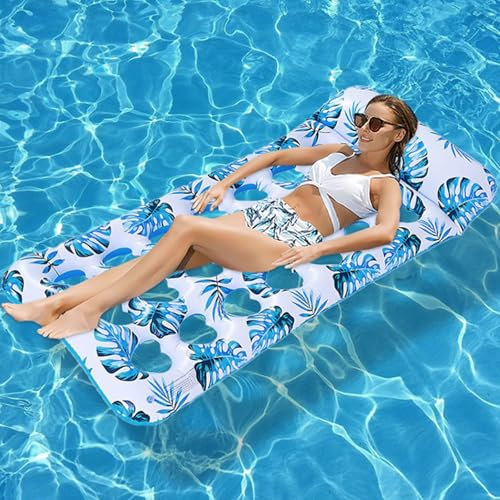 Bouee Piscine Adulte,Flottant Hamac Gonflable 180X85 cm,Hamac Gonflable Piscine,Matelas Gonflable Piscine,Hamac d'eau Gonflable,Hamac d’Eau Plage Portable,pour Adulte,Matelas Piscine