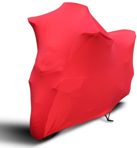 SIOXFN Telo Coprimoto per Yamaha Raptor 2019-2024-pr, Elastico Traspirante Morbido Telo Coprimoto da Interno Telo Copri Moto per Il Garage e la Mostra di Motociclette,A Red