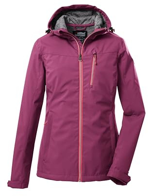 Killtec Damen Softshelljacke/Outdoorjacke mit Kapuze KOS 89 WMN SFTSHLL JCKT, magenta, 36, 39138-000