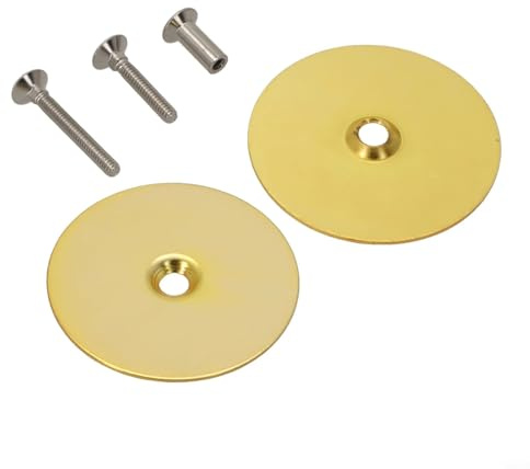 67mm Door Hole Door Filler Plate in Brushed Satin Nickel Steel Hole Knob Handle Cover Disc for Concealing for Unused Latch or Lock Holes Simple with Place (Gold)