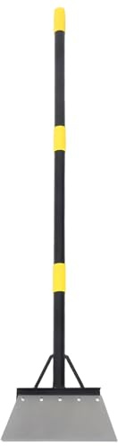 INOOMP Pala rascadora Plana de jardín - Pala de Limpieza de jardín con Mango Largo - Rascador de Suelo Resistente para Exteriores, Ideal para Limpiar Malas Hierbas, Bordes y Quitar Nieve y Hielo