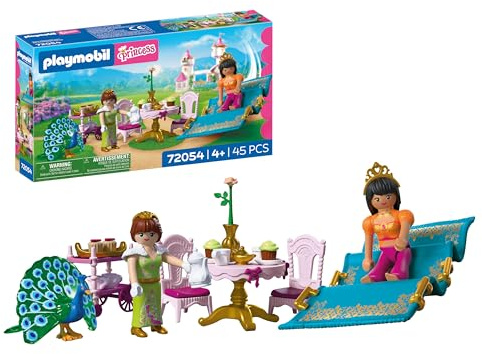 Playmobil | Princess | A Visit from Afar | 2 Princesses with Flying Carpet and Tea Party | Encourages Creativity | Princess Toy for Ages 4 and Up | 72054