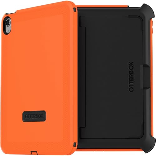 OtterBox Schutzhülle für iPad (A16) und iPad der 10. Generation (nur), Defender Serie, hohe Sichtbarkeit (Orange), Ständer, robust und langlebig, mehrschichtiger Schutz