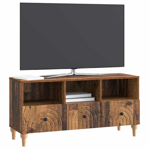 vidaXL TV-Schränk Altholz 102 x 34,5 x 50 cm Holzwerkstoff, Wohnzimmer, rechteckiger, Vintage, robuster TV-Schrank, Stauraum Möbel, modernes Medienregal, praktische Regale