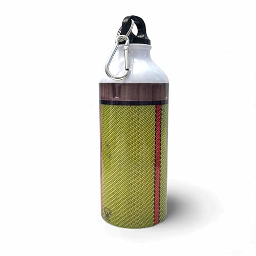 Roter Hahn 112 | Fire Bottle – Feuerwehr Trinkflasche 600 ml, auslaufsicher, mit 2 Deckeln, für heiße & kalte Getränke (Schlauch gelb)