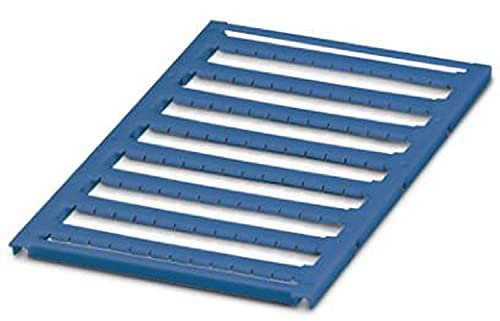 PHOENIX CONTACT UC-TMF 5 BU Marker für Klemmen, 5.2mm für Klemmenbreite, 4.6 mm x 5.1mm Schriftfeldgröße, 96 Einzelschilder, Blau, 10 Stück