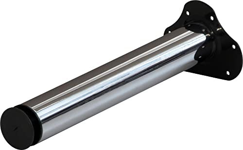 ib style 4er Set Tischbeine Möbelfüße L 400 mm / 60 mm Rund Verchromt