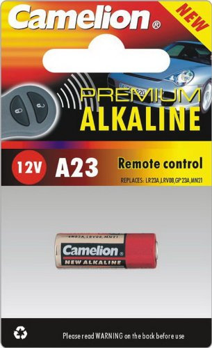Alkaline Batterie CAMELION A27, 12V, 28x8mm, 1er-Blister