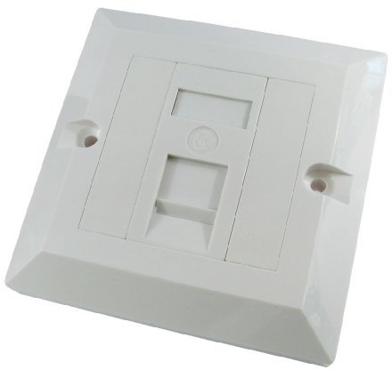 World of Data CAT5e Single Port Faceplate - Socket - RJ45 - Ethernet - Network - Face Plate Module