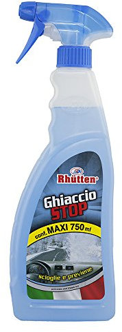 Ghiaccio Stop, Scioglie Velocemente il Ghiaccio dalla Carrozzeria dell'Auto (Parabrezza, Serrature, Tergicristallo), Protegge e Ostacola la Formazione del Ghiaccio, Formulato Liquido 750ml