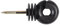 horizont Isolator Weidezaun farmer plus, Ringisolator schwarz, 50 Stück, Band bis 13 mm, Litze bis 4 mm, freilaufend, Streckenisolator, Anfangs-/Eckisolator