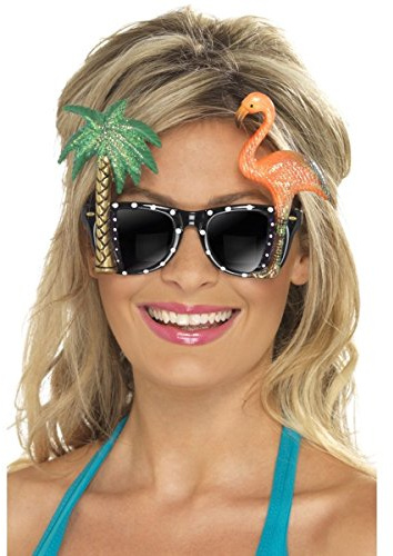 Smiffys Kostüm Zubehör Brille Flamingo Palme Hawaii Karneval Fasching Party