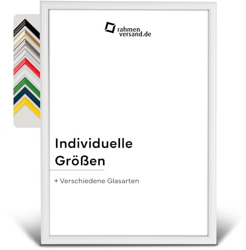 PANORAHMA BILDERRAHMEN Kunststoff Bilderrahmen 24 x 30 cm, Weiss/Bilder Rahmen zum Aufhängen/Kunststoff Rahmen mit Echtglas