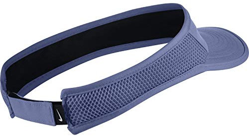 Nike W Nk Arobill Fthrlt Visor ADJ Tennisvisier, Damen, Purple Slate/Black/White, misc