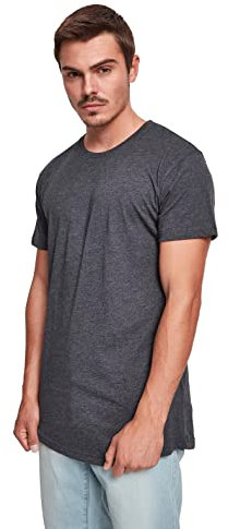 Urban Classics Men's Shaped Long T-Shirt, Grey (Charcoal, XX-Large (Manufacturer Size: 2XL)