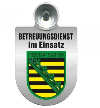 Einsatzschild Windschutzscheibe incl. Saugnapf - Betreuungsdienst im Einsatz - 309728 Farbe Region Freistaat Sachsen