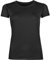 Ladies Breathable Performance Sports T Shirt (L, Jet Black)