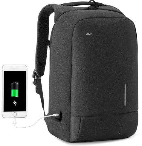 VGOAL Zaino per laptop da 15,6 pollici, con lucchetto TSA e ricarica USB, approvato dal volo, zaino da viaggio antifurto per uomini e donne