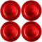 com-four® 4x Platzteller in rot - wiederverwendbare einfarbige Unterteller als Tischdekoration - monochrome Dekoteller für Hochzeit, Familienfeier oder Weihnachten - Ø 32 cm
