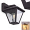 Außenwandleuchte Malmberget, moderne Wandlampe aus Metall/Glas in Anthrazit, klassische Wandleuchte mit E27-Fassungen, Außenleuchte Down für den Eingangsbereich, ohne Leuchtmittel