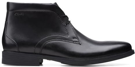 Clarks Whiddon Mid, Stivali a metà Polpaccio Uomo, Nero, 42 EU