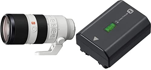 Sony FE 70-200 mm f/2.8GM OSS | Full-Frame, Super Telephoto, Prime Lens (SEL70200GM) & NPFZ100.CE Z Series Rechargeable Battery Pack - Black
