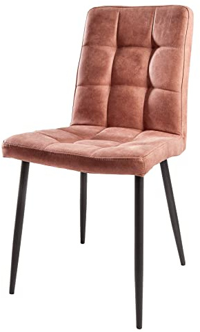 invicta INTERIOR Retro Design Stuhl Modena Vintage braun mit Ziersteppung Esszimmerstuhl Besucherstuhl