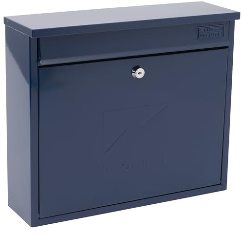 Burg-Wächter ELEGANC Post Box Eleganter Briefkasten MIDN MB02MB, Midnight Blue, 310 x 362 x 112